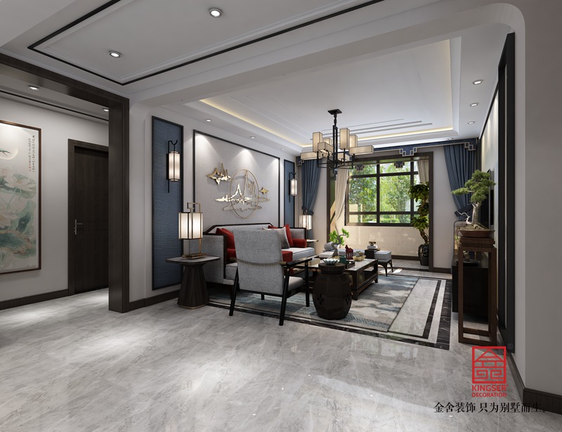維多利亞三期122平米新中式風格裝修效果圖