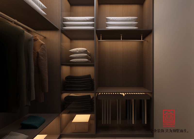 榮盛華府220平米裝修-現代簡約風格-衣帽間