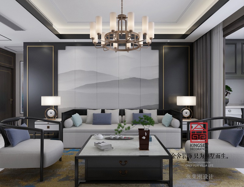 大者180平米新中式風格裝修-客廳