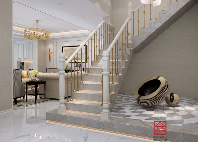 榮盛華府300平米美式風格-樓梯