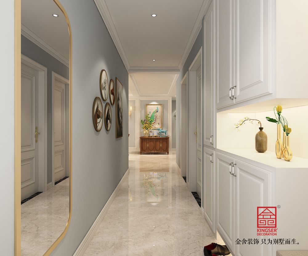 東南智匯城142平米美式風格裝修-玄關