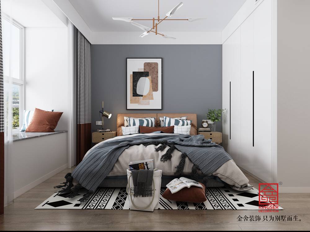 東南智匯城94平米現代風格裝修-臥室