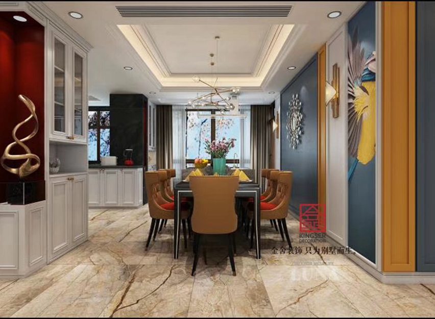 深州國賓壹號200平米美式風格裝修效果圖