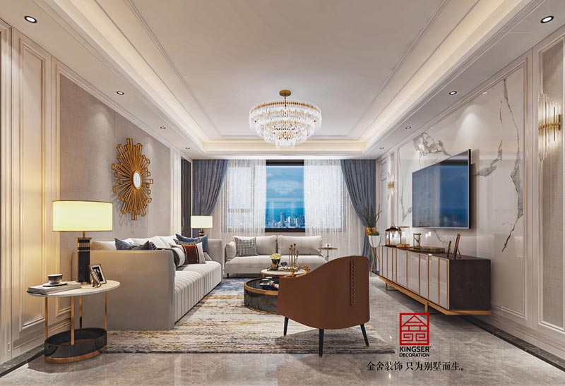 國赫天著155㎡現代輕奢風格裝修效果圖