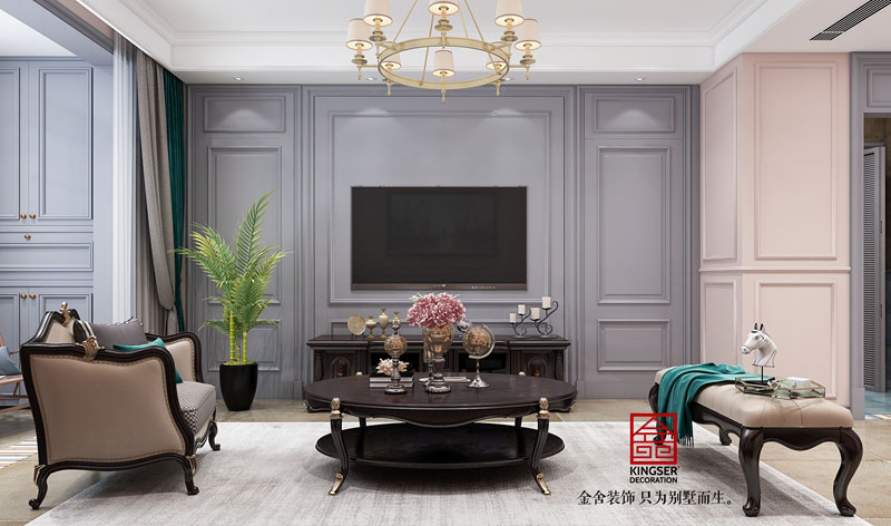 石家莊榮盛城裝修140平現代風格效果圖