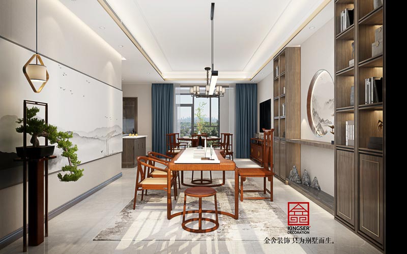 萬合名著下躍裝修260平米新中式風格效果圖