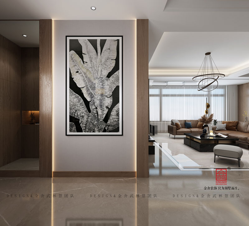 保利西山林語(yǔ)現(xiàn)代風(fēng)格玄關(guān)效果圖