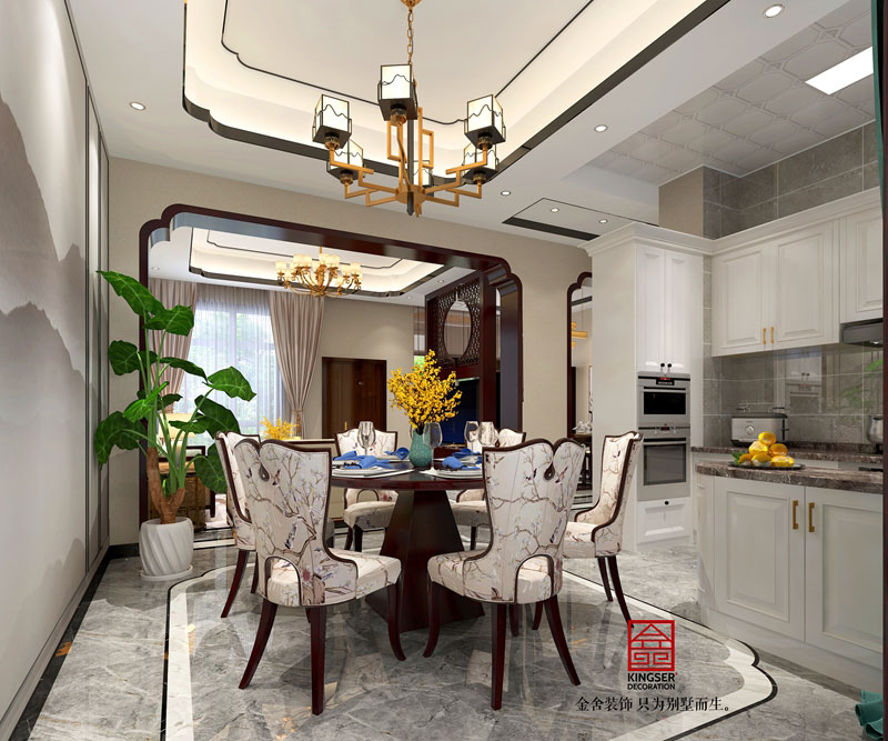 石家莊碧桂園躍層裝修餐廳效果圖