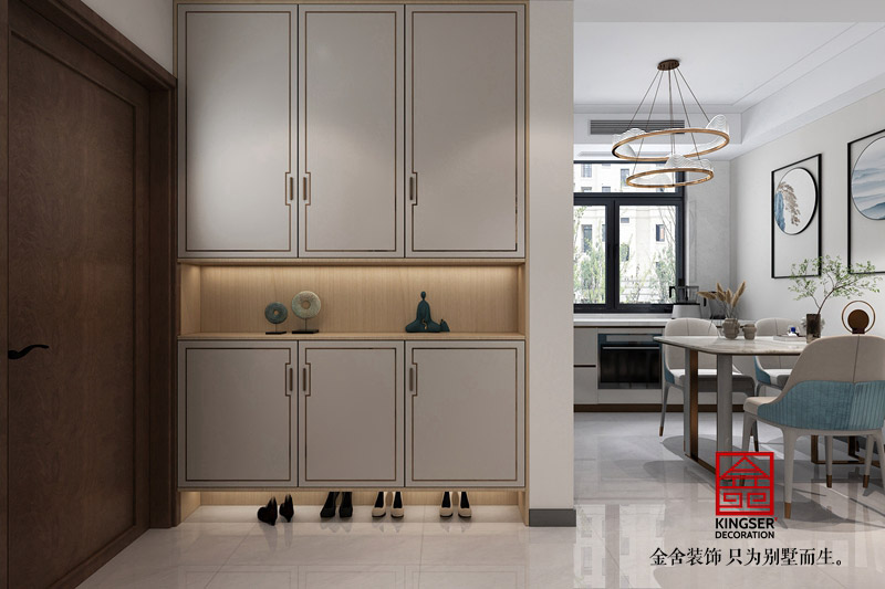 綠城誠園簡約風格玄關裝飾圖片