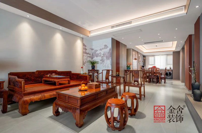 君悅府150㎡中式風格裝修實景