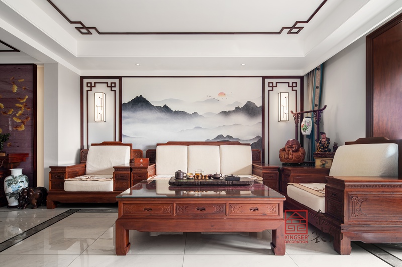 榮盛華府新中式風(fēng)格裝修設(shè)計實景圖