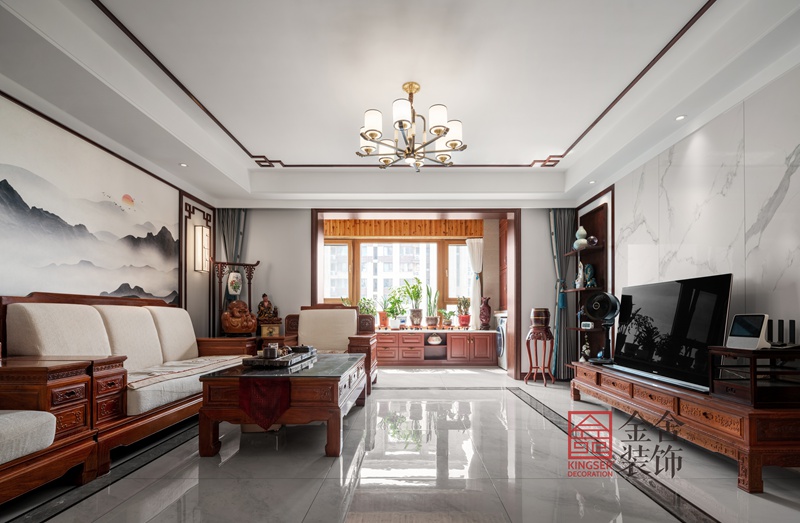 榮盛華府新中式風(fēng)格裝修設(shè)計實景圖