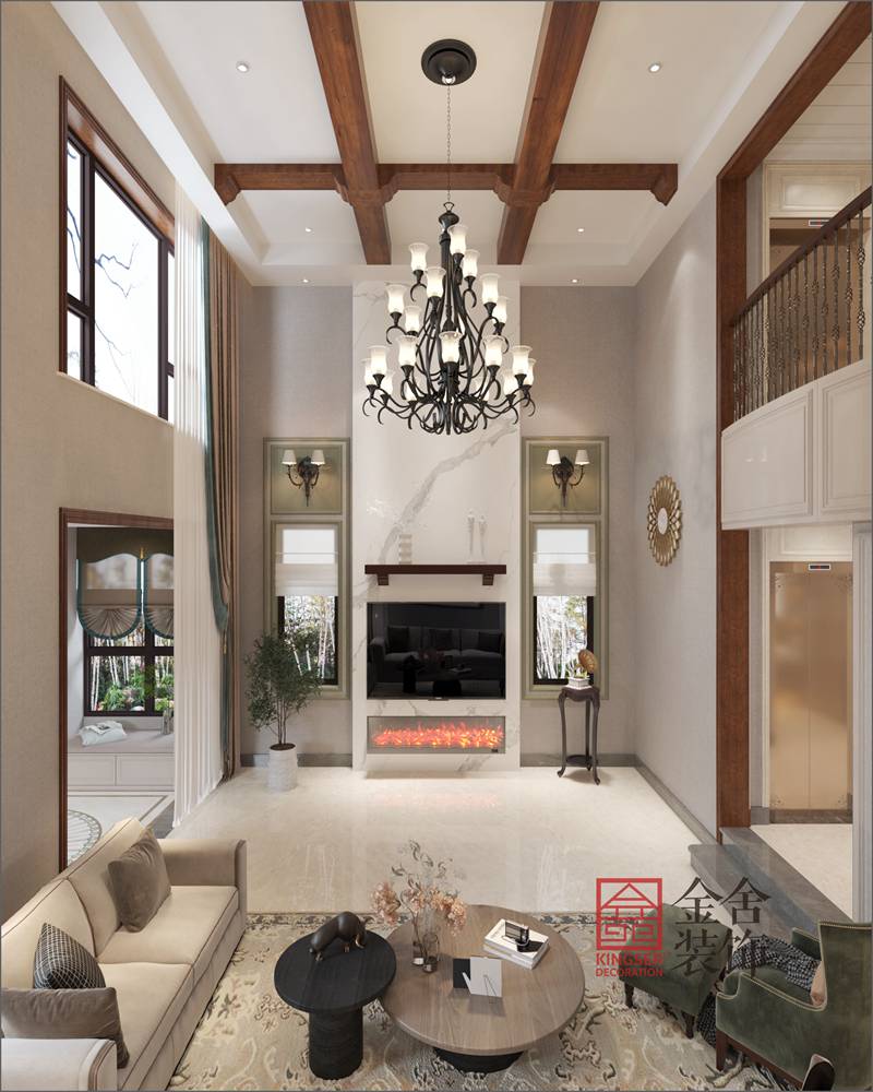 榮盛御府新中式風格裝修效果圖