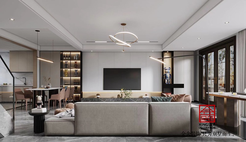 中央云著169平米輕奢風格裝修設計