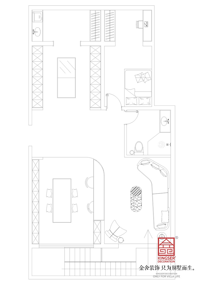 九里晴川250平米現代簡約風格戶型解析