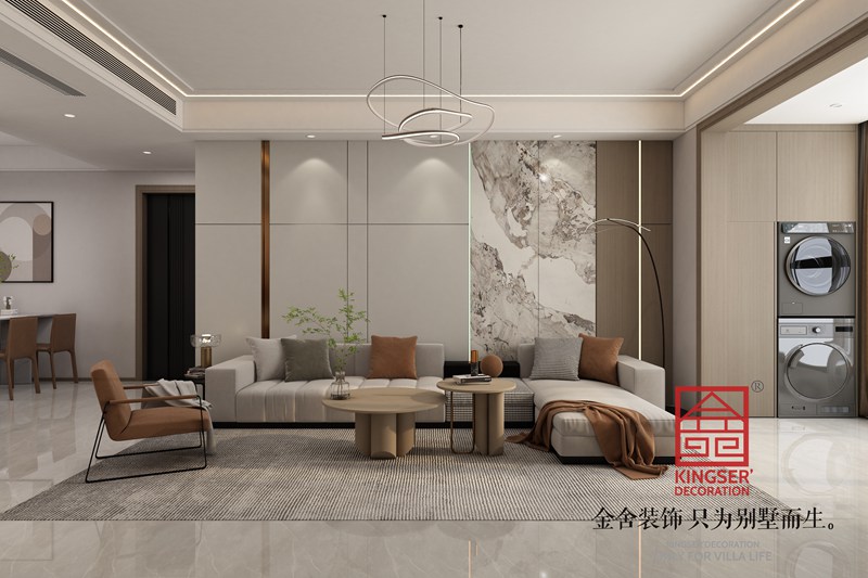 國仕山輕奢風格客廳裝修設計