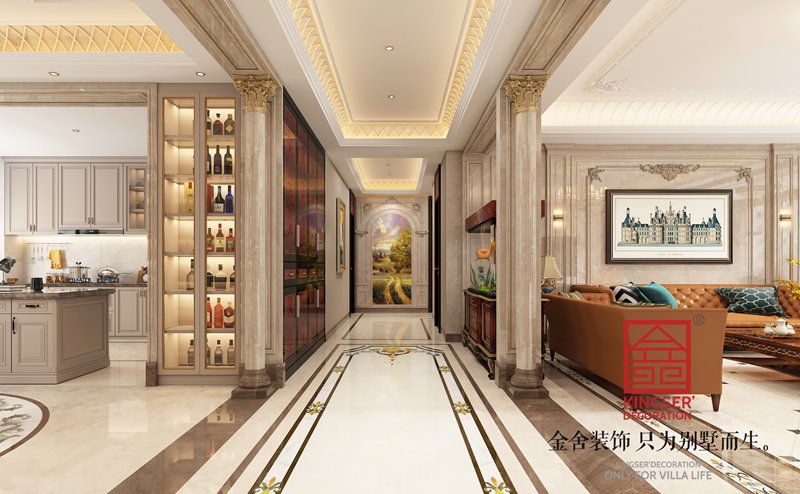 安平天閱東方300㎡歐式風格裝修效果圖