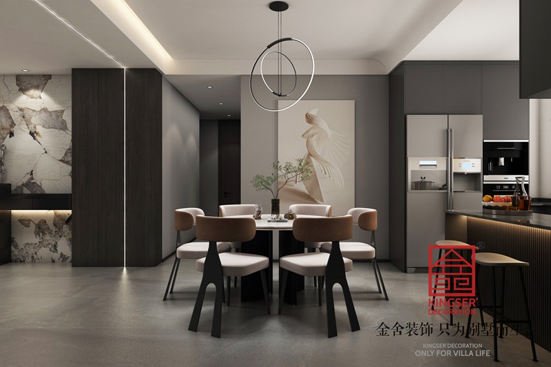 德賢華府190㎡現(xiàn)代風格餐廳裝修設計