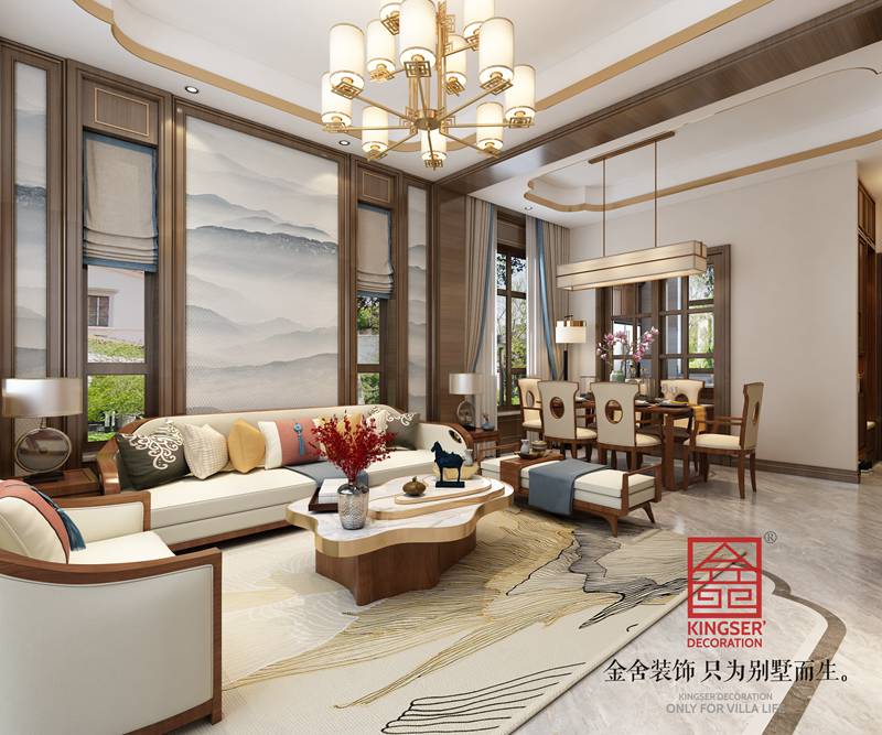 碧桂園180平新中式風(fēng)格裝修設(shè)計