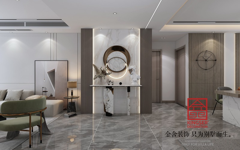 融創中心180平現代輕奢風格裝修設計