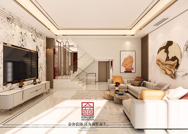 春江花月320㎡新中式風格別墅裝修效果圖