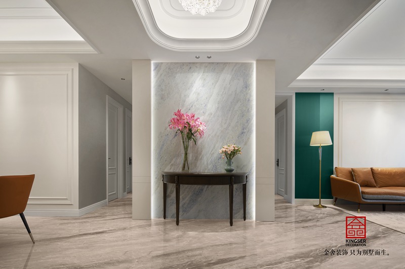 國赫天著輕奢風格裝修實景玄關(guān)圖片